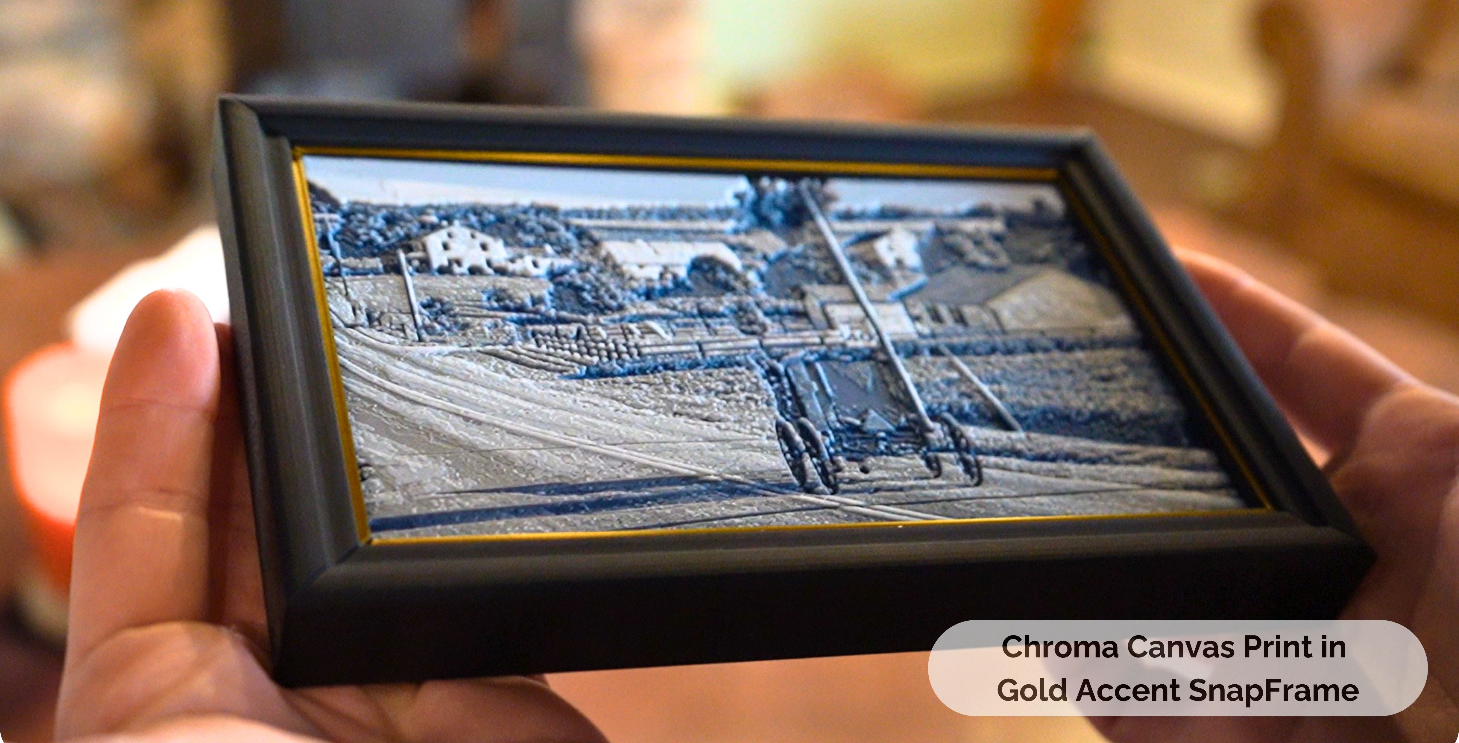 Gold accent frame example