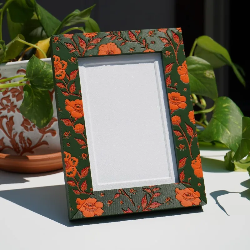 Orange Vintage Floral, generated pattern with custom colors
